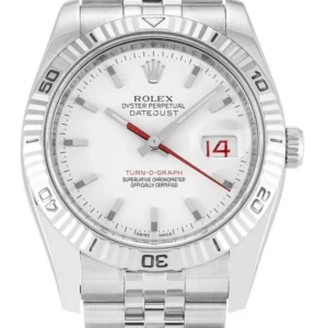 Rolex Datejust Turn-O-Graph 36mm White Dial 116264-2