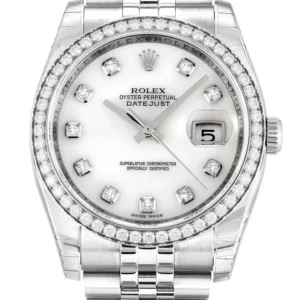 Rolex Datejust 36mm Mother of Pearl White Dial 116244
