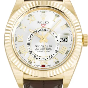 rolex sky dweller 42mm silver dial 326138
