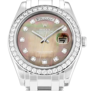Rolex Day-Date 36mm Mother of Pearl Black Dial 18946