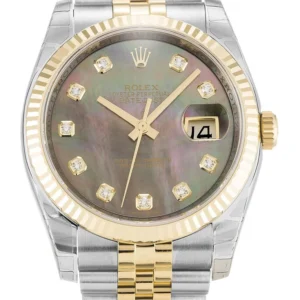 Rolex Datejust 36mm Mother of Pearl Black Dial 116233