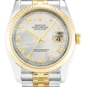 Rolex Datejust 36mm Mother of Pearl White Dial 116233