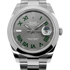 Superclone Rolex Datejust 41mm Rhodium Dial 126300 Wimbledon Oyster