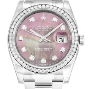 Rolex Datejust 36mm Mother of Pearl Black Dial 116244