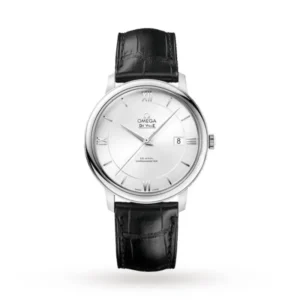 Omega De Ville Men Automatic Silver Leather Watch O42413402002001
